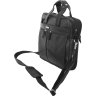 Мужская деловая сумка-портфель из натуральной кожи флотар черного цвета Vip Collection (21112) - 2