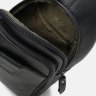 Чоловічий чорний слінг-рюкзак середнього розміру з натуральної шкіри Keizer (21414) - 6