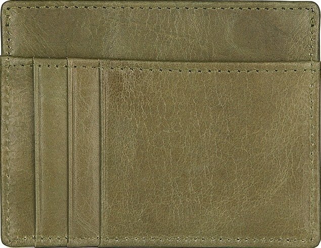 Зелена компактна кредитниця з натуральної шкіри Vintage (2414500)