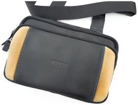 Невелика сумка горизонтального типу чорна з рудим VATTO (11800)