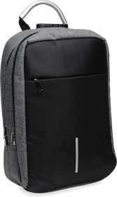 Мужской рюкзак черного-серого цвета из полиэстера Monsen (21430)