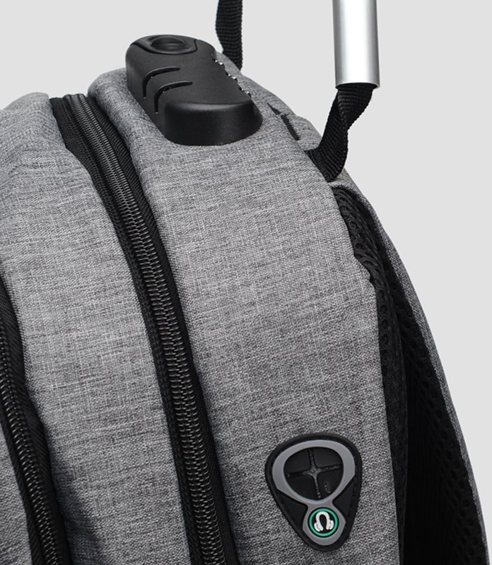 Чоловічий рюкзак чорно-сірого кольору з поліестеру Monsen (21430)