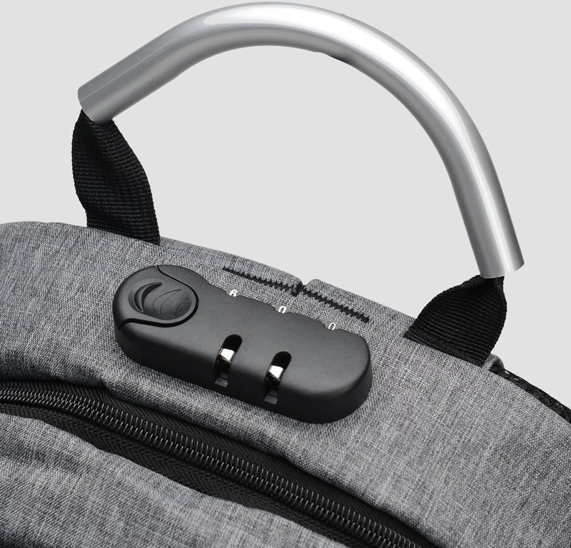 Чоловічий рюкзак чорно-сірого кольору з поліестеру Monsen (21430) modnotak фото №6