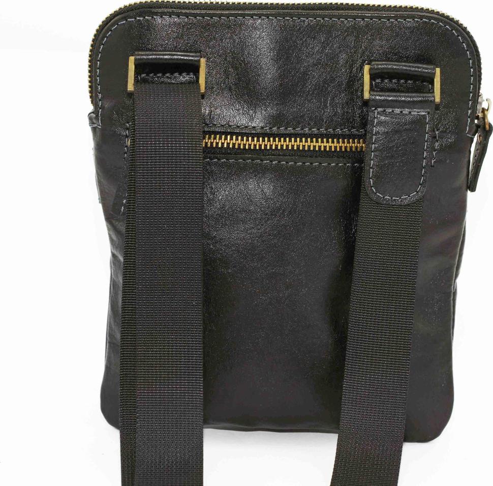 Небольшая кожаная сумка планшет черного цвета VATTO (12099)