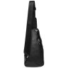Мужской кожаная сумка-рюкзак через плечо из износостойкой кожи черного цвета Borsa Leather (19383) - 3