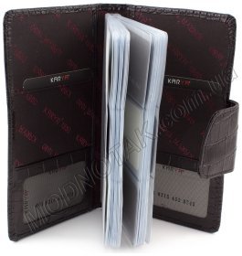 Вместительная визитница с фактурной кожи (вмещает до 100 карточек) KARYA (16087)