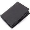 Черное компактное мужское портмоне из натуральной кожи под много карт Vintage (2420433) - 1