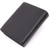 Черное компактное мужское портмоне из натуральной кожи под много карт Vintage (2420433) - 2