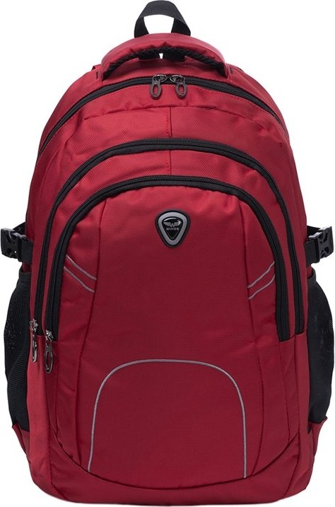 Красный прочный текстильный рюкзак с отделом под ноутбук Wings (21474)