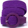Текстильный женский ремень фиолетового цвета Vintage (2420816) - 1
