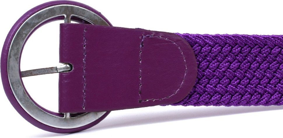 Текстильний жіночий ремінь фіолетового кольору Vintage (2420816)