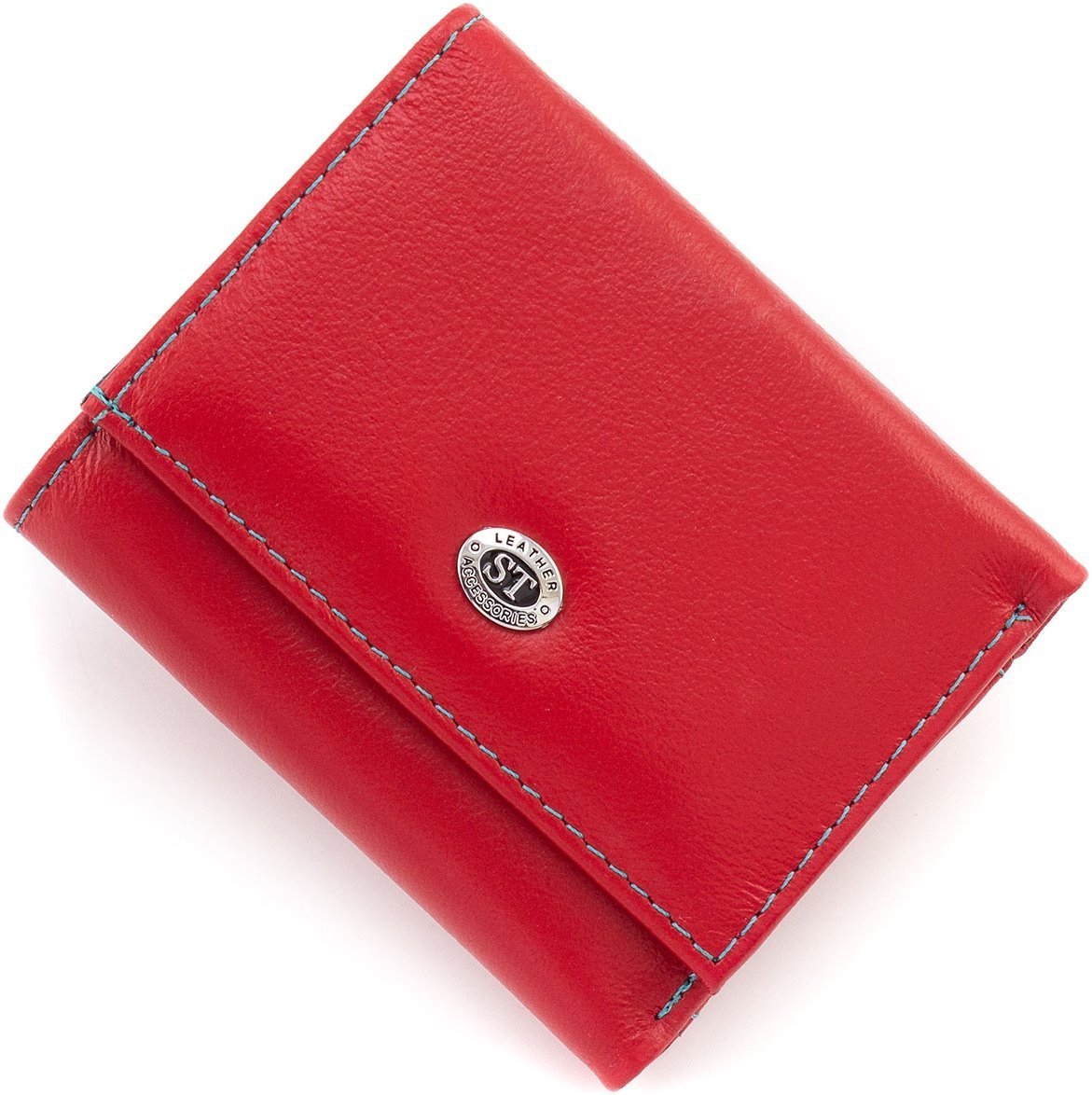 Маленький жіночий гаманець із натуральної шкіри червоного кольору ST Leather 1767258