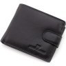 Горизонтальное мужское портмоне из натуральной кожи черного цвета под документы ST Leather 1767358 - 1