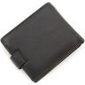 Мужское портмоне из натуральной кожи черного цвета с блоком под карты ST Leather 1767458 - 3