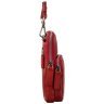 Маленькая женская сумка для телефона из натуральной кожи красного цвета Visconti 77758 - 5