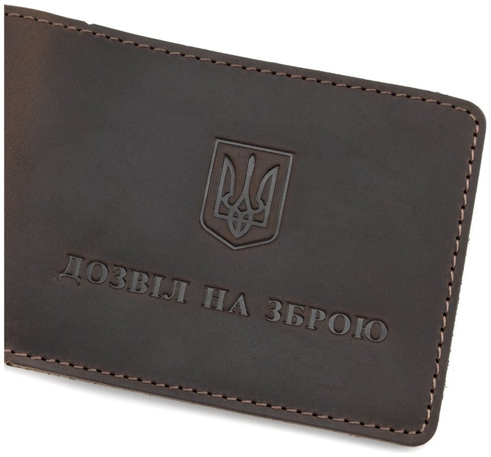 Обложка на разрешение на оружие Leather Collection 97758 коричневый цвет modnotak фото №6