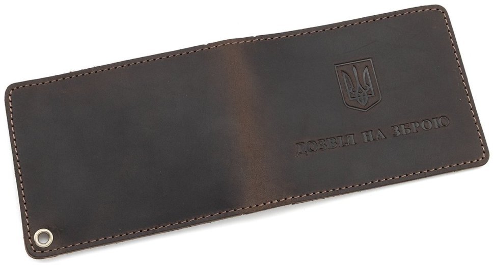 Обложка на разрешение на оружие Leather Collection 97758 коричневый цвет modnotak фото №4