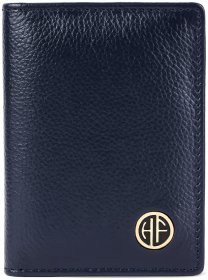 Компактный кожаный картхолдер синего цвета на кнопке Hammonds Flycatcher CC606 с RFID-защитой 107958