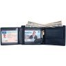 Качественный мужской кошелек из фактурной кожи без застежки Hammonds Flycatcher HF592 синего цвета 108058 modnotak фото - 3