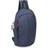 Текстильная мужская сумка-рюкзак синего цвета с одной лямкой Monsen (22114) - 1