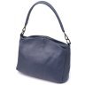 Повседневная женская сумка на плечо из натуральной фактурной кожи синего цвета Vintage 98158 modnotak фото - 1