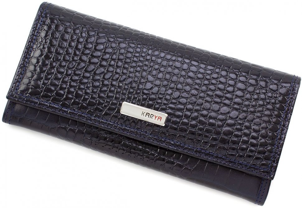 Популярний жіночий гаманець з лаковим покриттям KARYA (12388)