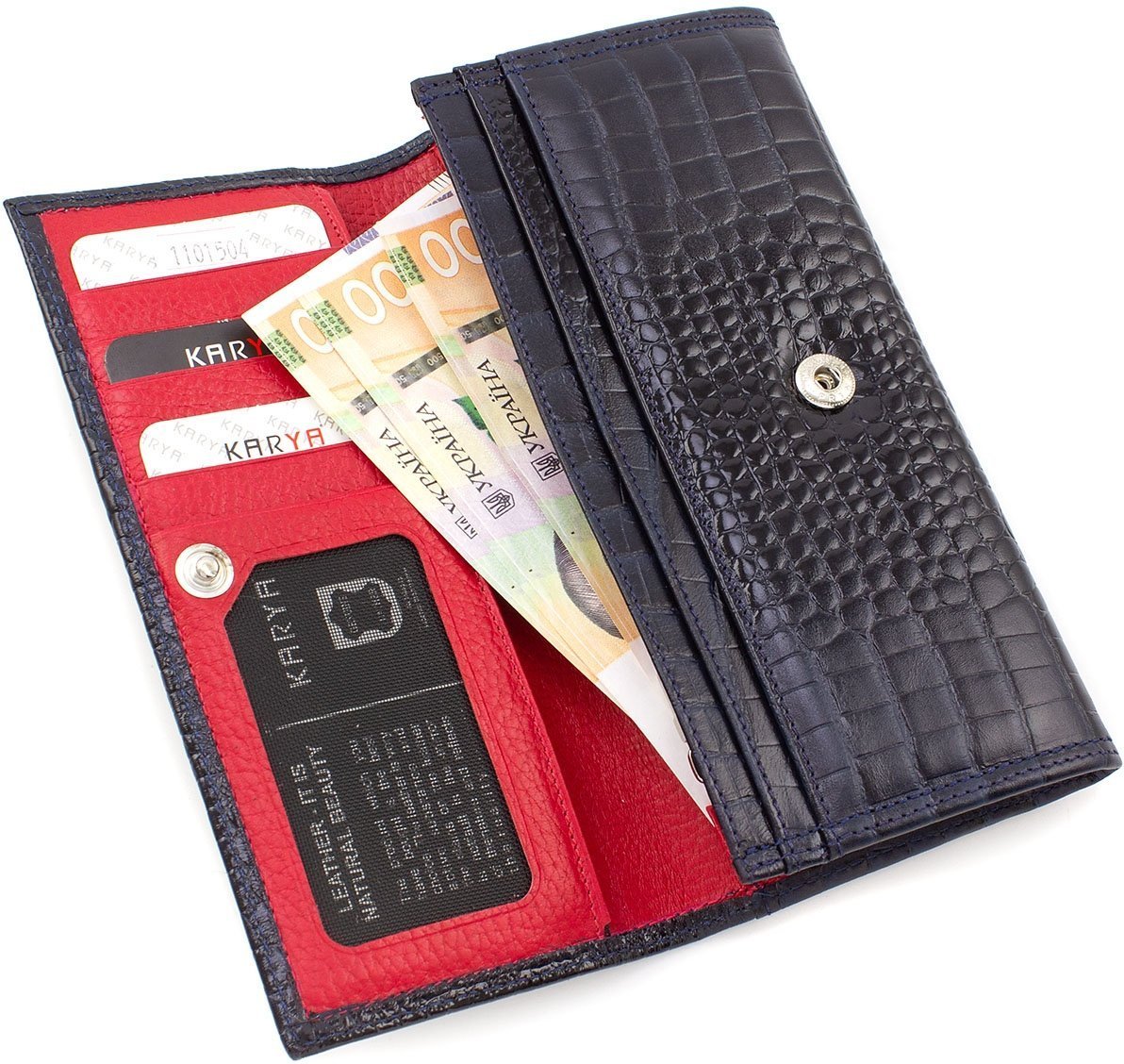 Популярний жіночий гаманець з лаковим покриттям KARYA (12388)