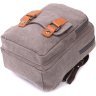 Серый мужской слинг-рюкзак из плотного текстиля на две молнии Vintage 2422161 - 3