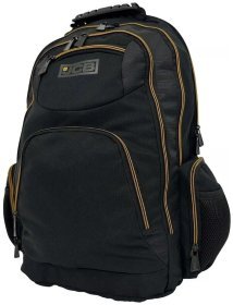 Повседневный мужской рюкзак из прочного текстиля JCB BP71 черно-желтого цвета 108558