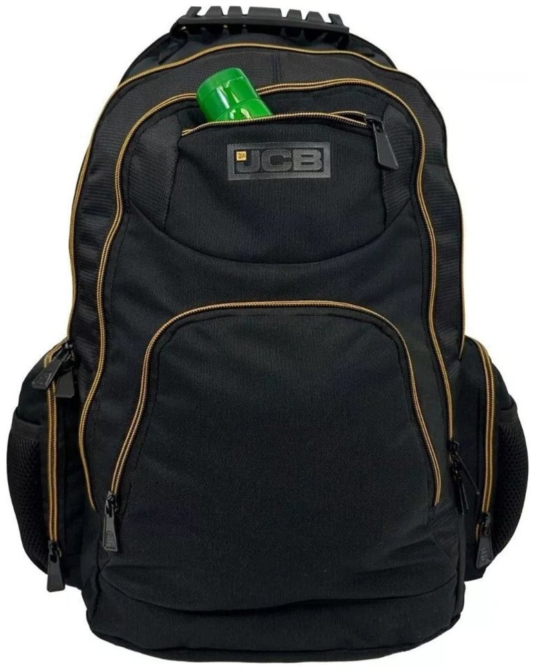 Повседневный мужской рюкзак из прочного текстиля JCB BP71 черно-желтого цвета 108558 modnotak фото №4