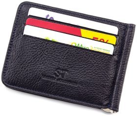 Кожаный зажим для денег и карточек ST Leather (16681)