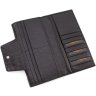 Кожаный просторный женский кошелек черного цвета с отделом под карты Tony Bellucci (10887) - 5