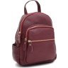Жіночий невеликий шкіряний рюкзак бордового кольору Keizer (59158) - 1
