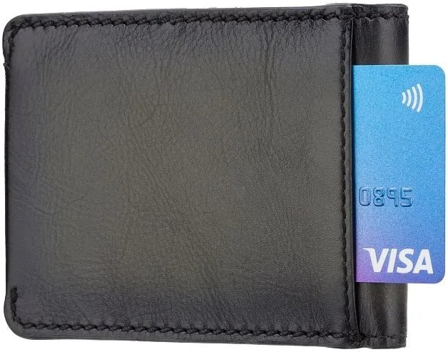 Шкіряне чоловіче портмоне темно-сірого кольору під купюри та картки - Visconti Vespa 69258