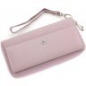 Жіночий темно-рожевий гаманець з натуральної шкіри з блоком під карти ST Leather (15319) - 3
