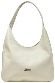 Женская кожаная сумка молочного цвета с одной лямкой Desisan 79958