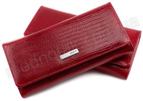 Лаковий червоний гаманець великого розміру KARYA (1141-074)