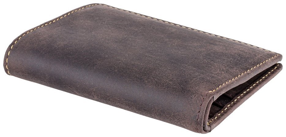 Чоловіче портмоне для купюр та карт з вінтажної шкіри темно-коричневого кольору Visconti Arrow 70659