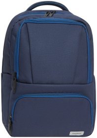 Рюкзак из текстиля с крепленим для чемодан и отделеним для ноутбука до 15" Bagland 111159 синего цвета