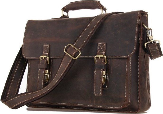 Универсальный мужской портфель с отделением для ноутбука VINTAGE STYLE (14246)