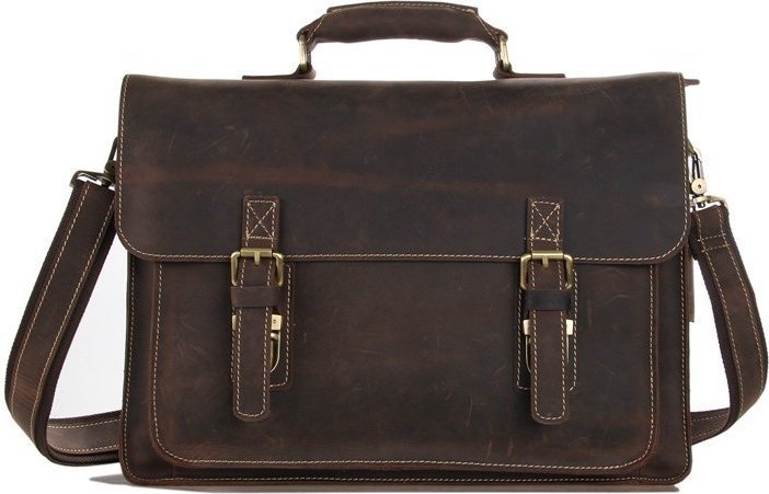 Універсальний чоловічий портфель з відділенням для ноутбука VINTAGE STYLE (14246)