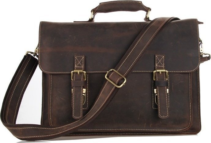 Універсальний чоловічий портфель з відділенням для ноутбука VINTAGE STYLE (14246)