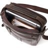 Качественная мужская сумка-барсетка из темно-коричневой натуральной кожи Vintage (20825) - 4