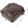 Якісна чоловіча сумка-барсетка з темно-коричневої натуральної шкіри Vintage (20825) - 10