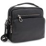 Чоловіча шкіряна сумка-барсетка в класичному чорному кольорі з ручкою Ricco Grande 71559 - 1