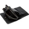 Черный женский кошелек среднего размера из гладкой кожи Vintage (14919) - 3