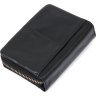 Черный женский кошелек среднего размера из гладкой кожи Vintage (14919) - 4