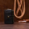 Черный женский кошелек среднего размера из гладкой кожи Vintage (14919) - 9