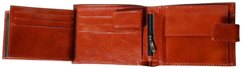 Чоловічий гаманець Newport із натуральної шкіри Vip Collection 102559 (коньячний) фото №5 Чоловічий гаманець Newport із натуральної шкіри Vip Collection 102559 (коньячний) modnotak фото №5