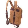 Рудий чоловічий текстильний рюкзак на дві блискавки Vintage (2421257) - 2
